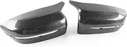 Replacement Covers Car Door Rearview Mirror Protection Frame Cover Trim For 3 5 6 7 8 Series G11 G12 G14 G15 G16 G20 G21 G30 G31 2019 2020 LHD (Color : Carbon Look, Size : 1)