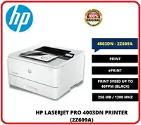 在飛比找樂天市場購物網優惠-HP LaserJet Pro 4003dn 2Z609A黑