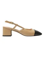 [Sandler] Herald Heeled Shoes in Black/Nude Leather