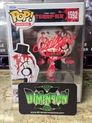 FUNKO POP TERRIFIER BLOODY ART THE CLOWN #1592 SIGNED BY LEONE & THORNTON COA