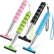 SOLUSTRE Ergonomic Grip Car Mirror Squeegee 4 Pack Side Mirror Squeegee Mini Squeegee for Car Window Wiper for Car