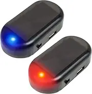 1/2 Alarm Warning Fake Light - Imitation Security Lights, Car Solar Power Security Light, Fake Flash Blinking Lamp with Flashing, Safety LED Light for Anti Theft Defense