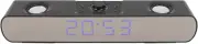 HiFi Stereo Desktop Speakers with FM Radio & Alarm Clock - USB Powered Black