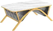 Low Table Center Table Metal Frame with Shelves Storage Display Tabletop Writing Table Children's Table Compact Table Working from Home