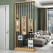 Wall Room Divider, Bathroom Entryway Privacy Screen, Storage Display with Shelves, Wood Room Divider Screen, Modern Partition Separator, Separation Entrance Decor(88cm/34.6in)