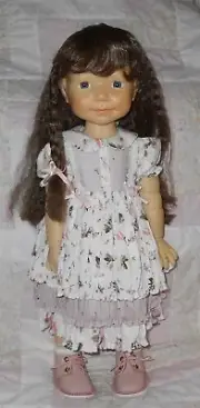 WEE 3 AIMEE SIZE 12-13.5 LIGHT BROWN Long Kinky Hair & One Braid & Bangs NWT