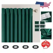 Soft and Elegant Light-Filtering Dark Green Velvet Curtains - 52x108 Inches Set