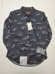 ROBERT GRAHAM EXCLUSIVE Small Multicolor Space Travel Mercedes Women's Shirt NWT