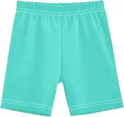 [RPLIFE] Girls Turquoise Bike Shorts Cotton Spandex Cartwheel Shorts for Under Dresses Summer Outfits, 4-10 Years, Turquoise, 10 Years