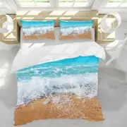 3D Blue Ocean Waves 325 Bed Pillowcases Quilt Queen Size