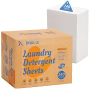Laundry Detergent Sheets Space-Saving Travel-Deep Cleaning Fresh Linen Scent ...