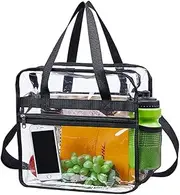 Magicbags Clear Bag Stadium Approved,NCAA NFL&PGA Security Approved Clear Tote Bag with Multi-Pockets and Adjustable Shoulder Strap,Perfect for Work, School, Sports Games and Concerts-12 X12 X6