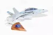 VMFA(AW)-225 Vikings F/A-18D Model, 1/37th (18") Scale, Mahogany