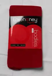 Lovehoney Women's Opaque Crotchless Halterneck Teddy JM3 Red One Size NWT