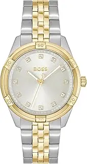 [Hugo Boss] Women's Rhea 1502700 Quartz Watch, Silver White, 36 mm Case Diameter