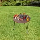 Camping Fire Pit Table Portable Folding Firepit Table for Yard Travel Garden