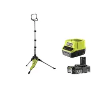 Ryobi R18TL-0 Tripod Headlight 18V ONE+ Battery 48 LEDs 2700 Lumens 10m 1x 2.0Ah