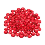 Fire Glass Beads Round Glass Marbles Gravel Pebbles 1000g/2.2lbs Red