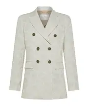Double-breasted blazer with jewel buttons 44,40 natural color