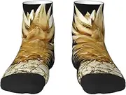 [EdWal] Gold Pineapple print Men's Moisture Control Crew Socks Socks For Men and Women Gifts For Golf, Hunting, Camping