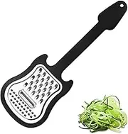 Hand Held Cheese Beanbag - Stainless Steel Trays Guitar Shape | Portable Vegetable & Fruit Chafiter, Metal Pulp Grinder, Versatile Kitchen Gadget for Quick Zest,