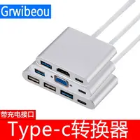 在飛比找樂天市場購物網優惠-type-c轉hdmi+usb+網卡分線器帶充電usb-c 