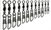 10 Interlock Barrel Swivel Nickel Fishing Tackle Sizes Large 2/0 to 10 Small