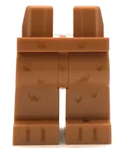 Lego New Medium Nougat Pants Legs with Reddish Brown Fur Toes Pattern