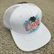 Costa 83 Hat Rad Palm Over Spellout White Foam Mesh Roped Trucker Snapback Cap