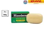 3 x NIXODERM Sulfur Soap 100g Antibacterial, Combats Acne, Reduces Body Odor