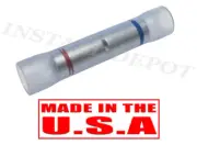 50 pcs Step Down Butt Connectors 18-22 to 16-14 Gauge Wire Splice Reducer USA