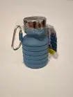 Joie Collapsible Blue Water Bottle 16 oz. On The Go Silicone BPA Free Reusable