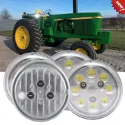 4X LED Tractor Light Round Flood Light Hi/Lo Beam For John Deere 30 Series 4230