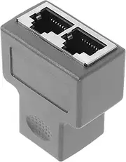 Ethernet Splitter Adapter 1 to 2 Port Splitter Extend Network Cable Easy Installati