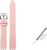 [WUTONGMU] Style Silk​ Leather Watch band Fit For Swatch Series LP131 LW143 YSS317G LK292G YSS306 Women's Fashion Strap Bracelet