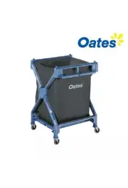 Oates Janitor Scissor Trolley with Bag Cleaning Laundry Linen Cart #JC-176BL