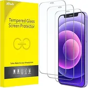 JETech Full Coverage Screen Protector for iPhone 12 mini 5.4-Inch, 9H Tempered Glass Film Case-Friendly, HD Clear, 3-Pack