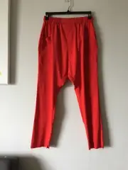 NWT $695 BAJA EAST RED DROP CROTCH HAREM TAPERED LEG PANTS SIZE 1 MADE IN USA