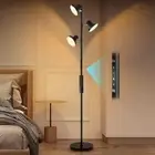 LED Tree Floor Lamp, Modern Dimmable Standing Lamp Touch Control, 4 Color Temper