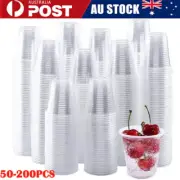 50PCS Disposable Plastic Cups Clear Reusable Drinking Water Cup Party 150/200ml