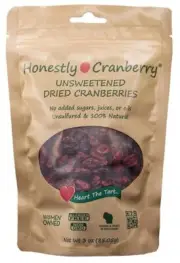 Honestly Cranberry Dried Cranberries Unsweetened 3 oz