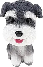 Generic Schnauzer Bobblehead Dog Figurine - Cute Shaking Head Toy for Car Dashboard or Home Decor