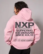 [Nena & Pasadena] Nena & Pasadena Women's Demand Box Fit Oversized Hoodie in Orchid Pink Size XS XS Orchid Pink