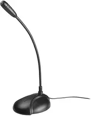Audio Technica ATR4750-USB Omnidirectional Condenser Desktop Microphone Flexible Gooseneck includes Deskstand and Monitor Mount (Black)