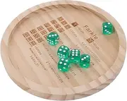 KONTONTY Wood Dice Tray Desktop Storage Tray for Dice Game Large Capacity Stylish Minimalist for Family Game
