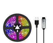 USB 5050 LED Strip Light Bluetooth RGB 5V RGB Lights Flexible LED Lamp Tape Ribbon RGB TV Desktop Screen BackLight Diode Tape - USB 3K Controller 1m