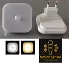Night Light With EU Plug Smart Motion Sensor LED Wall Plug Lamp Bedside Lamp-EO