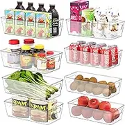 SimpleHouseware 8 Pack Clear Fridge Organiser Pantry Storage Containers