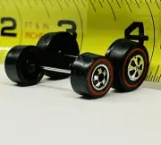 Hot Wheels Redline (REAR CAPPED AXLES +WHEELS)~1 MEDIUM 73’ STYLE WHEELS