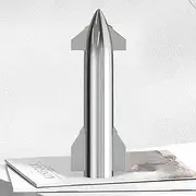 SpaceX Starship Rocket Display Model with Metallic Texturel Ratio 1:200,ABS electroplated Stainless Steel Color